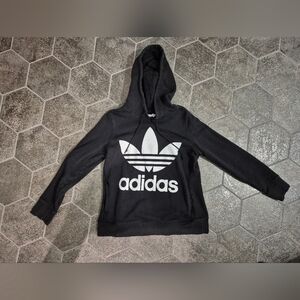 Adidas Black Trefoil Logo Hoodie